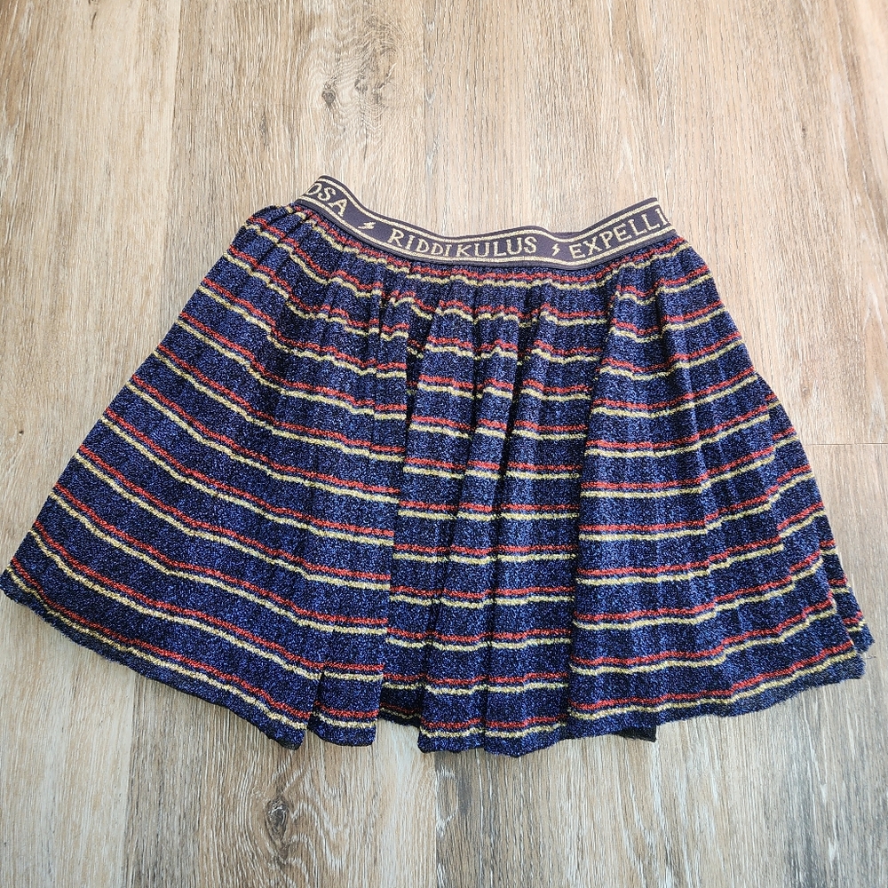 HARRY POTTER X Mini Boden Striped Sparkle Mini Skirt Size Kids 7-8